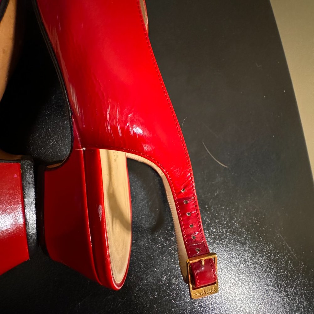 Salvatore Ferragamo sie 7.5B red sling back shoes - Picture 7 of 12